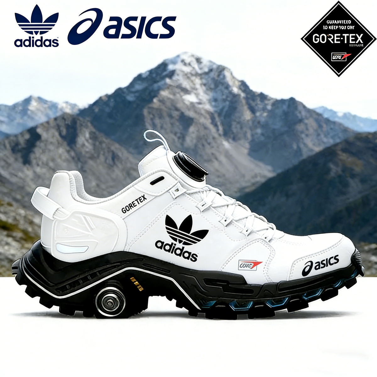 Posljednjih 50 pari čarapa🎁adidas × asics GORE-TEX planinarske cipele – brzo otkopčavanje i neklizajući potplat